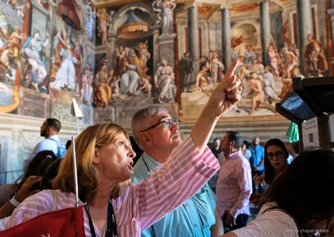 Raphael Rooms visited during the evening Vatican Museums tour
