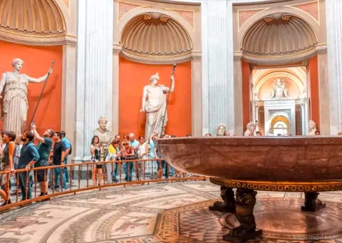 Gallery of Maps frescoed corridor on the Vatican Museums guided tour route