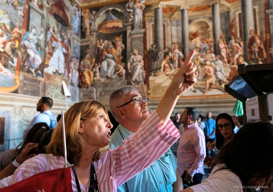 Chambres de Raphaël visitées lors de la visite en soirée des Musées du Vatican